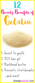 You'll need unflavored gelatin, but you'll find that the gelatin face mask does a great job of eliminating unwanted hair. 12 Astonishing Beauty Benefits Of Gelatin For Skin Hair More Beautymunsta Free Natural Beauty Hacks And More