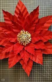 Forever Petals By Vee On Instagram Vee Created An 18 Poinsettia Paper Flower Using Her Forever Petals Flower Petal Template Paper Flowers Poinsettia Flower
