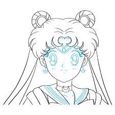 How To Draw Sailor Moon - Really Easy Drawing Tutorial | Moon Drawing,  Sailor Moon Villains, Moon Sketches