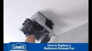 Replacing the light bulb in the exhaust fan is a quick process once you remove the fan's cover. How To Install A Bath Exhaust Fan Youtube