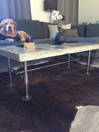 This week i'll show you how to make a diy concrete coffee table with a waterfall edge that features an urban decay deconstructed void that i chiseled into. Concrete Coffee Table 10 Steps With Pictures Instructables