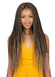 Brush and gather hair brush through hair to eliminate bumps and tangles. Bobbi Boss Bomba Box Braid Crochet Hair With Gold Accent Thread United Beauty Supply