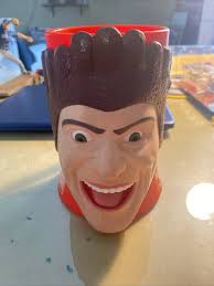Slim Jim Guy Head Face Promotional Beef Jerky Stick Display Mug Cup  Container
