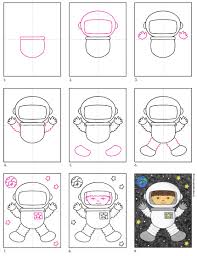 Our tutorials are designed to help you master the art of drawing people, one line or shape at a time. How To Draw An Astronaut Art Projects For Kids