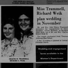 Richard Weik son of Charles Robert Weik III m. Arlene Micrle Trammel