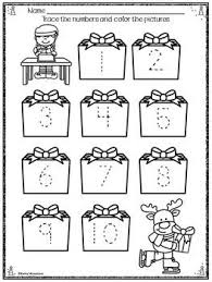 Christmas Number Tracing Freebie Writing Numbers Numbers Preschool Preschool Number Worksheets