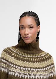 Fairisle Jumper Lorrie Crop Jumper AND/OR Fair Isle Wool Rich Jumper, Olive