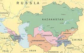 Map of uzbekistan shows its capital, districts, cities, roads, airports, rivers. Map Of Kazakhstan And Surrounding Countries Asia Map Central Asia Map Countries Of The World