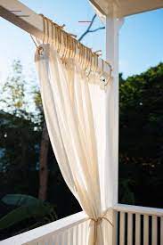 How To Make These Easy Safari Inspired Curtains Collective Gen Balconycurtains Want To Add Privacy And Re Outdoor Curtains Patio Curtains Porch Curtains