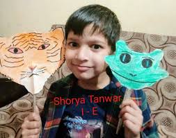 Story of Clever Fred represented through stick puppets and drawings by  class -1 students which was fun and easy to understand .