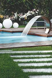 mooiste buitenzwembaden moderne waterval zwembad achtertuin luxe zwembaden zwembaden