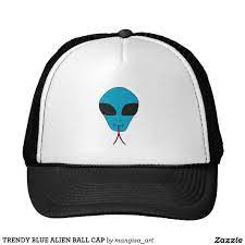 Trendy Blue Alien Ball Cap Trucker Hat Pink Trucker Hat Hats