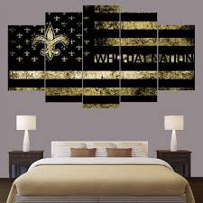 New Orleans Saints Football Who Dat Five Piece Canvas Wall Art Home Decor New Orleans Saints Football Football Canvas New Orleans Saints