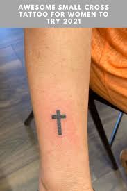 A delicate tattoo of a cross with birds flying into the sky indicates growth and success that is driven by the woman's spirituality. Awesome Small Cross Tattoo Ideas For Women To Try 2021 Page 4 Of 5