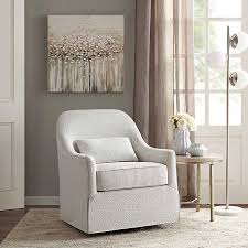 Their gentle motion can help calm your baby or put them to sleep. White Patterned Upholstered Swivel Glider Chair Kirklands