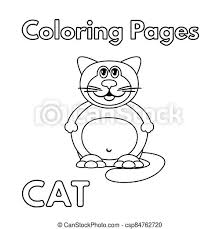 Green eggs and ham coloring page free coloring book preschool in. Cartoon Fat Cat Coloring Book Cartoon Fat Cat Illustration Vector Coloring Book Pages For Children Education Canstock