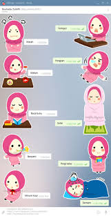 #stiker #wa #line #fb #chat #receh #islami #meme #gambar #lucu # #koment #hijab #muslimah in. Lukisan Kartun Comel Cikimm Com