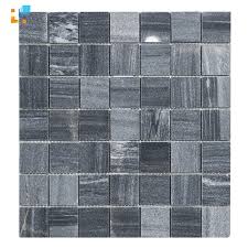 Gạch Mosaic 42PV004 đá tự nhiên cao cấp màu xám đen