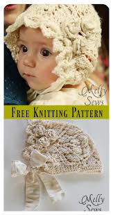Resources and tutorials you may find helpful in following this pattern: Lace Baby Bonnet Free Knitting Pattern