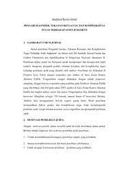 Review jurnal berfungsi untuk memberikan gambaran terkait kualitas dari suatu jurnal, contoh dalam hal pendidikan, kesehatan, sampai politik. Dessanti Analytical Review Jurnal Analytical Review Jurnal Pengaruh Gender Tekanan Ketaatan Dan Kompleksitas Tugas Terhadap Audit Judgment 1 Course Hero