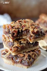 Chocolate Pecan Pie Bars A Brown Sugar Shortbread Crust Topped With A Maple Pecan Coconut And Chocola Pecan Pie Bars Chocolate Pecan Pie Bars Coconut Pecan