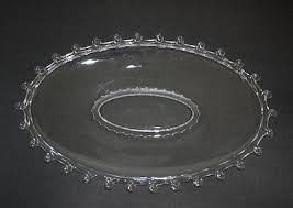 Heisey Lariat Platter, 15" Oval Platter marked Heisey