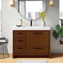 Crafted from solid fir wood and finished in a driftwood look, this piece showcases a traditional look perfect for industrial aesthetics. 42 Inch Single Bathroom Vanities You Ll Love In 2021 Wayfair