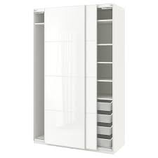 Die tür kann mit linkem oder rechtem anschlag montiert werden. Pax Kleiderschrank Weiss Farvik Weisses Glas Ikea Osterreich