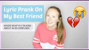 'as if the first cut wasn't deep enough i dove in again 'cause i'm not into giving up could've gotten the same r. Song Lyrics Prank Collection Lyric Prank On My Best Friend Youtube