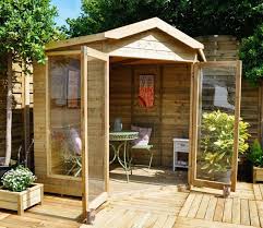 Forest Honeybourne Corner 8 X 8 Ft Summerhouse Corner Summer House Summer House Garden Garden Buildings