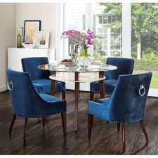 Lapiz Blue The Pantone Color You Need For Your Velvet Armchair Modern Dining Chairs Velvet Dining Chairs Blue Velvet Chairs
