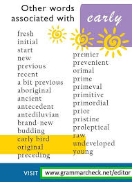 English Grammar Other Words Associated With The Word Early Englishgrammar Vocabulary Writing Writing Words Writing Lessons Words