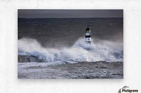 Waves crash against the pier wall at seaham lighthouse as weather warnings remain in place owing to strong winds from storm atiyah. Seaham Teesside England Waves Crashing On Lighthouse Pacificstock