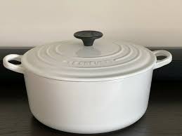 Double dutch oven is every cooks dream with a lid that easily converts to a 10.25 in. Le Creuset 24 Cast Iron Enamel 4 5 Qt White Dutch Oven Lecreuset Creuset Le Creuset White Dutch Oven