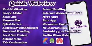 Quick Webview Android Studio Template In 2020 Splash Screen Android Application Android