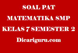 Lengkap buku k13 guru dan siswa kelas 5 edisi revisi terbaru. Soal Ukk Pat Matematika Kelas 7 Smp Semester 2 Dicariguru Com