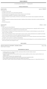 Bank Teller Resume Sample Mintresume