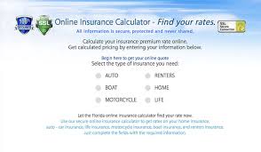 Calculate car insurance premium/quote online with car insurance factors that have the biggest impact on the calculation of your car insurance premium are listed. Florida Insurance Quotes Rates Calculators Coverage Policies