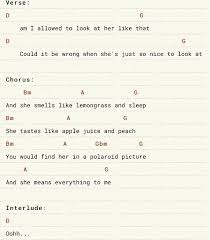 Hello My Name Is Child Of The One True King Lyrics And Chords She Dodie Chords Apple Juice Verse Lemon Grass