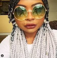 Black to silver ombre box braids. Catface Hair Black Light Grey Ombre 16 Inches Catface Hair