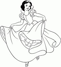 Blanca Nieves Para Colorear