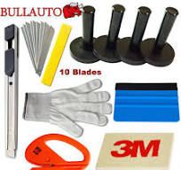 Pro 3M Car Wrapping Installation Tools Vinyl Sheet Squeegee Felt Magnets Knife | eBay