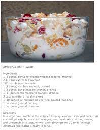Pin By Conni Deer On Isn T That Interesting Desserts Ambrosia Fruit Salad Yummy Food