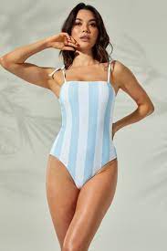 Womens Vero Moda Dumble Swimsuit Blue Vero Moda Swimsuits Fashion