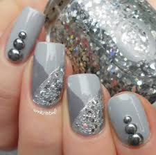 Check spelling or type a new query. Grey Silver Studs Nail Art By Ann Kristin Nailpolis Museum Of Nail Art