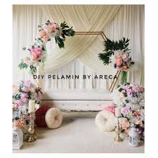 Tunjukkan kreativiti anda dengan sewa dan hias pelamin aqiqah anak. Diy Pelamin Sanding Simple Pastel Latar Belakang Pernikahan Pernikahan Bunga