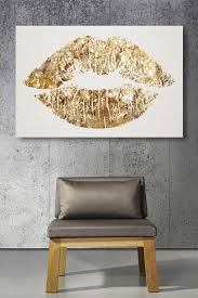 Chic Gold Lips Lips Gold Walldecor Decor Home Decor