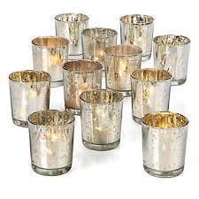 Mercury Glass Votives 48