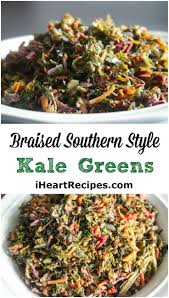 Braised Southern Style Kale I Heart Recipes Recipe Southern Kale Recipe Braised Greens Greens Recipe