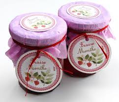 Etiquettes Pour Confiture De Fraise Menthe Confiture Fraise Etiquette Confiture Confiture
